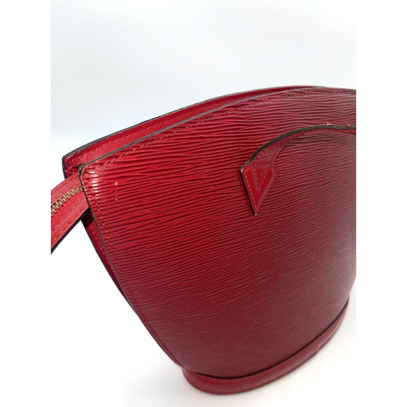 Authentic Louis Vuitton Saint Jacques Red EPI Leather Shoulder Bag LV - Picture 9 of 16